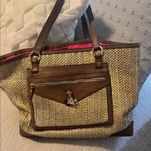 Juicy Couture Gold and Brown Woven Tote